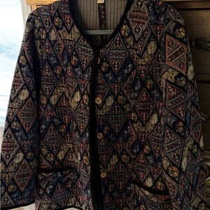 Uzbek traditional Geometric Pattern Jacket - Multicolor